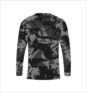 เสื้อคอมเพรสชั่นแขนยาวลายพรางสีเข้ม สำหรับออกกำลังกาย เล่นกีฬา และฝึกซ้อม - Product Image 5