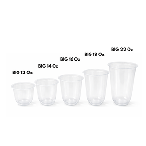 Vaso de polipropileno PP de grado alimenticio, estético, en forma de U, de 7 gr, 22 onzas, para cafetería, hecho en Indonesia. - Product Image 5