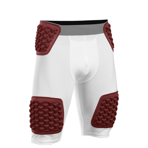 Mens <b>Padded</b> Compression Shorts Protective Panels Elastic Waist Fitted Breathable Athletic Training Sports Performance Wear - Product Image 2