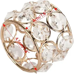 Anpassbare einzigartige Design Kristall bärte Servietten ringe mit Metalldraht perfekt für Wohnkultur oder Hochzeits dekor