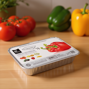 Contenedor Desechable de Papel de Aluminio 21.9x15.8x3.8mm BANDEJA DE ALUMINIO CON TAPA Cajas de Aluminio - Product Image 2