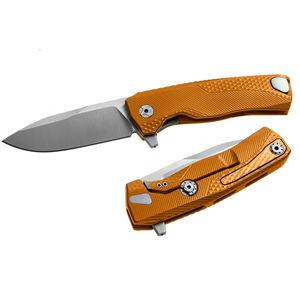 Navajas Plegables Naranjas con Mango Ranurado de Precisión y Hoja Plateada con Diseño de Apertura Flipper para Camping, Senderismo y Uso Diario - Product Image 4