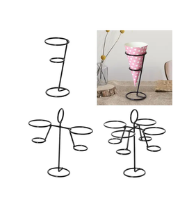 Support à cupcakes et cornets de glace en métal de qualité supérieure – Présentoir haut de gamme pour fêtes, au prix le plus bas - Product Image 1