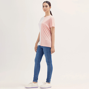 เสื้อยืดคอกลมแขนสั้นผู้หญิง ทรงปกติ ผ้าฝ้าย 100% สวมใส่สบายทุกฤดู - Product Image 2