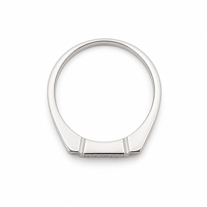 Bague pour homme en argent sterling 925 avec double grappe de diamants hexagonaux, finition polie, design géométrique moderne, pour mariage, fête et usage quotidien, bijou raffiné - Product Image 5