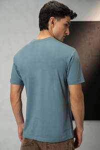 เสื้อยืดแขนสั้นผู้ชาย ผ้าฝ้าย GSM สูง เนื้อหนา แบบเรียบ รับสกรีนโลโก้ ขายส่ง - Product Image 3