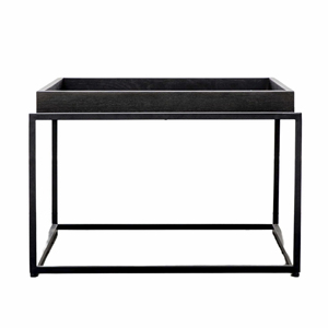 Modern Wooden Top Metal Frame <b>Coffee</b> <b>Table</b> Minimalist Design Living Room Furniture Decorative <b>Square</b> Shape Black <b>Coffee</b> <b>Table</b> - Product Image 5