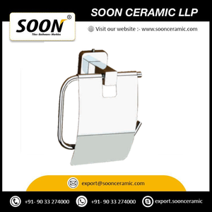 SOON Ensemble d'accessoires de salle de bain contemporains en acier inoxydable chromé à fixation murale, barre porte-serviettes 60 cm, distributeur de savon, porte-brosse à dents - Product Image 6
