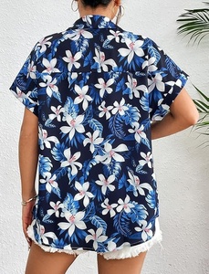 Camisas hawaianas con botones para mujer, blusa informal de manga corta con estampado Tropical Floral, blusa de verano, Túnica, traje superior, camisas para mujer, oferta - Product Image 5