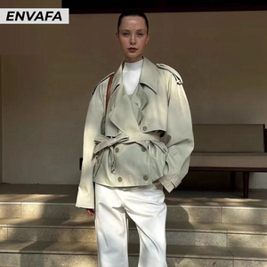 Gabardina Personalizada con Logotipo, Nueva Colección Primavera, Estilo Elegante para Mujer, con Cinturón Ajustable - Product Image 4