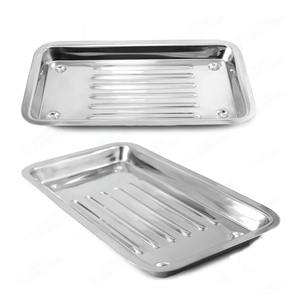 Bandeja para limpieza dental autoclavable de acero inoxidable, instrumento dental manual duradero para uso profesional, con certificación CE - Product Image 1