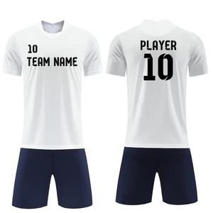 Ensemble de maillots de football sublimés personnalisés pour hommes, manches courtes, col en V, impression couleur personnalisée, évacuation de l'humidité, respirant, sur mesure - Product Image 5