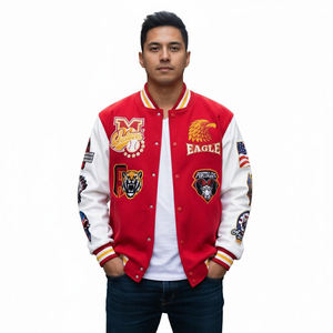 Veste universitaire personnalisée avec tissu en laine douce et manches en cuir, mélange parfait de confort et de style pour un usage quotidien, unisexe. - Product Image 5
