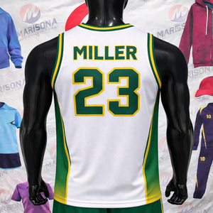 Maillot de basketball unisexe personnalisé sans manches, grande taille, logo frontal, séchage rapide, respirant, 100 % polyester, sublimé, pour l'entraînement - Product Image 2