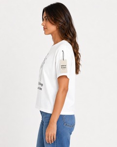 เสื้อยืดทรงบ็อกซี่สำหรับผู้หญิง เสื้อโอเวอร์ไซส์ลำลอง ผ้าฝ้าย แขนสั้น ทรงหลวม สตรีทแวร์ฤดูร้อน ผ้าระบายอากาศได้ดี สวมใส่สบายทุกวัน - Product Image 5