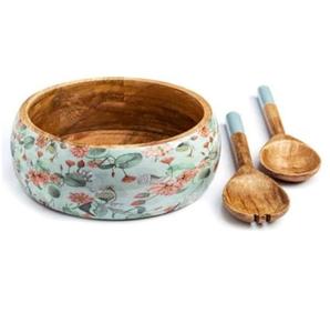 Bol multifonctionnel pour la maison, la cuisine et la restauration, nouvelle arrivée, bol en bois émaillé imprimé, forme arrondie - Product Image 1