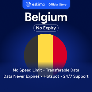 Eskimo Belgique 10 Go eSIM sans expiration des données, données de voyage à grande vitesse 5G/4G, pas de carte SIM physique requise, S-BG-10 Smartphones numériques - Product Image 1
