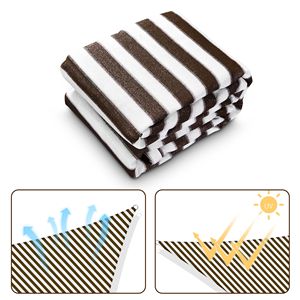 Vela de Sombra Triangular Blanca y Café de 28 x 28 x 28, Atractivas Velas y Redes de Sombra - Product Image 4