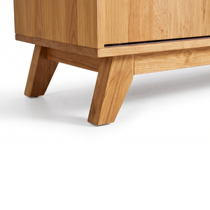 Armario Moderno de Madera Maciza, Diseño de Mediados de Siglo, Duradero y Ecológico, Mueble de Almacenamiento para Sala de Estar - Product Image 1