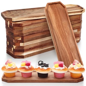 Plateau de service en bois de teck artisanal avec plateau en verre - Vente en gros de plateaux modernes minimalistes en provenance d'Inde - Product Image 3