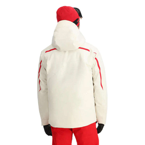 Veste de ski d'hiver imperméable et coupe-vent personnalisée pour l'extérieur, avec poches utilitaires et bordure rouge, vêtements d'extérieur sportifs pour l'hiver - Product Image 2