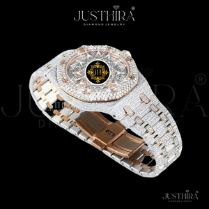 Reloj de Lujo para Mujer con Diseño Único, Diamantes Moissanite, Cristal de Cuarzo y Zafiro, Correa de Acero Inoxidable, Resistente al Agua 10 Bar - Product Image 5