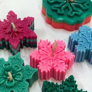 Christmas Snowflake Scene Candle Gift for Holiday Celebrations Cozy Home Decoration Retail Stores for Thanks Giving Holiday Gift - Product Image 1