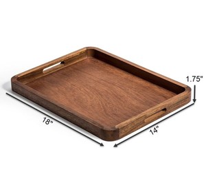 Bandeja Rectangular de Lujo con Incrustaciones de Nácar, Hecha a Mano, de Madera de Acacia de Alta Calidad, para Servir Regalos de Ramadán - Product Image 5