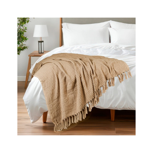 Grey Colour Modern Geometric Jacquard Pattern <b>Fleece</b> Fabric <b>Throw</b> <b>Blanket</b> Rectangular Antistatic All-Season Home Decorative - Product Image 3