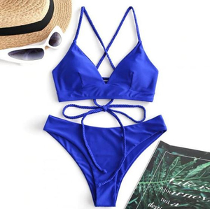 Conjunto de Bikini de Dos Piezas de Alta Calidad Hecho a Medida para Mujer, Estampado, de Secado Rápido, Transpirable y Ecológico, Traje de Baño para Playa - Product Image 5