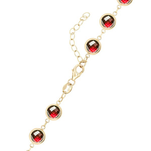 Collar con incrustaciones de granate en oro blanco - Product Image 3