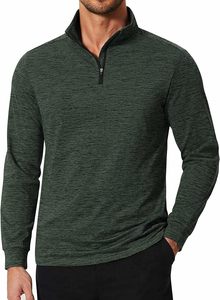 Zip collar <b>turtleneck</b> printed <b>sweater</b> cotton fleece sustainable winter sporty casual performance apparel Golf mens - Product Image 3