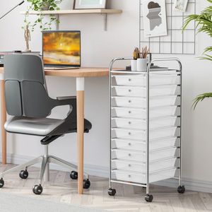 Carrello Portaoggetti con 10 Scomparti e 4 Ruote Universali - Product Image 2
