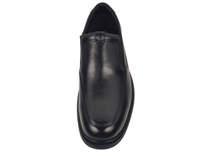 Mocasines de Piel de Oveja Genuina para Hombre, Punta Redonda, Color Negro Sólido, para Oficina y Carrera Profesional, con Entresuela Acolchada de EVA y Suela de Goma - Product Image 1