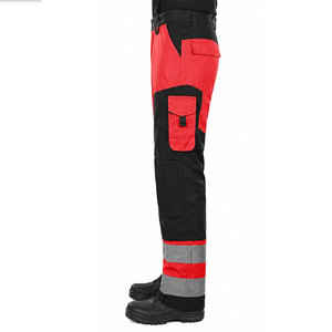 Pantalon de travail pour homme FR avec poches cargo, résistant aux flammes, 100% coton, taille élastique, certifié CE, coupe régulière, coutures soudées - Product Image 4