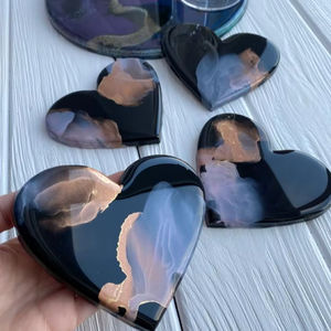 Customized Resin Coaster Set For Promotional Gift Corporate Branding Event Giveaway And Decorative <b>Table</b> <b>Protection</b> Use - Product Image 1