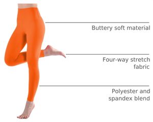 Leggings de Punto Premium para Mujer, Spandex/Poliéster, Cintura Alta, Suaves, Elásticos, Ecológicos, de Secado Rápido, para Yoga, Ejercicio y Actividades Deportivas, 180g - Product Image 5