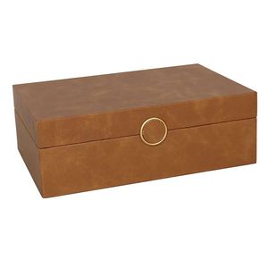Modern Leather Storage Box Organizer with Soft Velvet Lining for <b>Watches</b> Jewelry and Personal Valuables - Product Image 2
