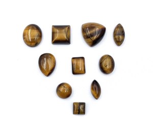 Lote de Gemas Sueltas de Ojo de Tigre Natural en Forma Mixta, Cabujón de 5-11 mm, Certificado IGI para la Elaboración de Joyería Artesanal - Product Image 3