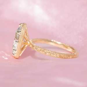 2 CT Oval Cut Moissanite Engagement <b>Ring</b> for Women 14K Gold Plated Engagement Wedding <b>Ring</b> <b>solitaire</b> moissanite Anniversary <b>Ring</b> - Product Image 4
