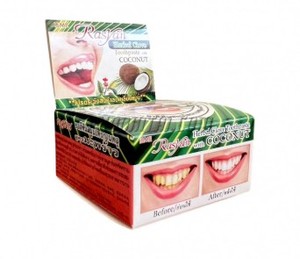 Rasyan Herbal Coconut 25g. Dentifrice - Antibactérien, produit blanchissant pour les dents de Thaïlande - Product Image 2