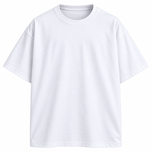 Custom Men's White T-<b>Shirt</b> 100% Cotton Plain Blank Crew Neck Regular Fit Wholesale - Product Image 3