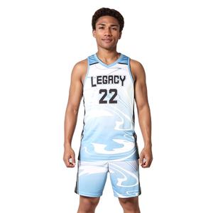 Uniforme de Baloncesto Personalizado por Sublimación, Tallas Grandes, MOQ Bajo, Conjunto de Uniforme de Equipo, Ropa de Baloncesto Transpirable - Product Image 1