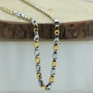 Collier unisexe fait main en argent sterling S925 plaqué or 18k/14k avec deux types de perles, directement de l'usine - Product Image 1