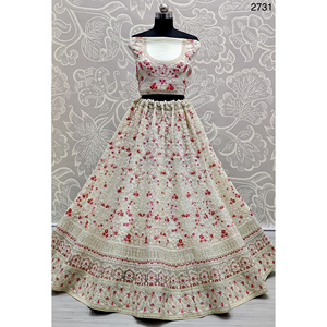 Collections de velours de vêtements de mariée indiens pour la mariée avec le travail de Zarkhan par Fabzone - Product Image 2