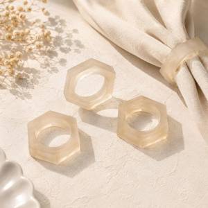 Modern Design Multiple Color Wood Resin Eco-Friendly Napkin Rings Holder American Classic Style Elegant Wedding <b>Party</b> <b>Table</b> - Product Image 1