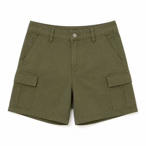 Pantalones Cortos Cargo para Hombre, Corte Relajado, Lona, Logotipo Frontal, Estilo Casual Urbano, Multibolsillos, Verano, Aire Libre, Resistentes al Viento, a la Moda - Product Image 1
