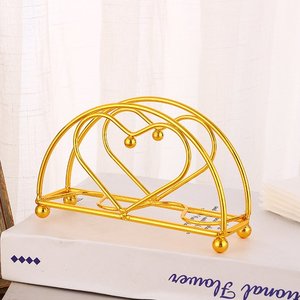 Boîte à mouchoirs en métal pour hôtels, design européen, durable, portable, porte-serviettes plaqué or pour restaurants, OEM - Product Image 2