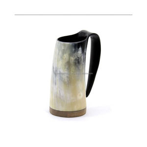Chope à bière en corne polie, écologique et artisanale, de forme naturelle, par Tayyab Handicraft - Product Image 4