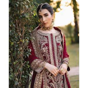 Top Designer Party Wear-Ensemble Plazzo et Dupatta avec broderie lourde Taille XL - Product Image 4